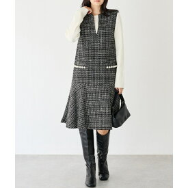 【洗える】パールポケットツイードワンピース／ラビアンジェ（LAVEANGE）