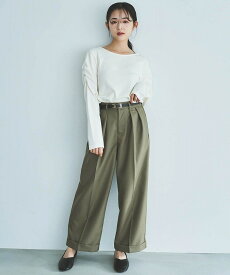 ★24AW新色追加！　【mil (ミル)】【定番】ダブルタックパンツ【低身長・小柄】／ミル（mil）