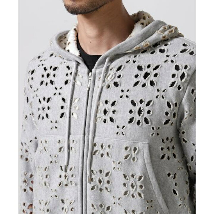 楽天市場】MASU／エムエーエスユー／FLOWER HOLE ZIP-UP SWEAT PARKA 