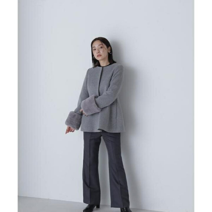 楽天市場】フェイクファースリーブペプラムコート 24AW／ナチュラル 