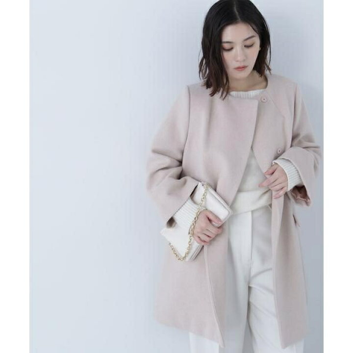 値下げ★NATURAL BEAUTY BASIC ノーカラーコート NATURAL BEAUTY BASIC（ナチュラルビューティーベーシック）の「ウールコクーンコート（ノーカラーコート）」 - WEAR 