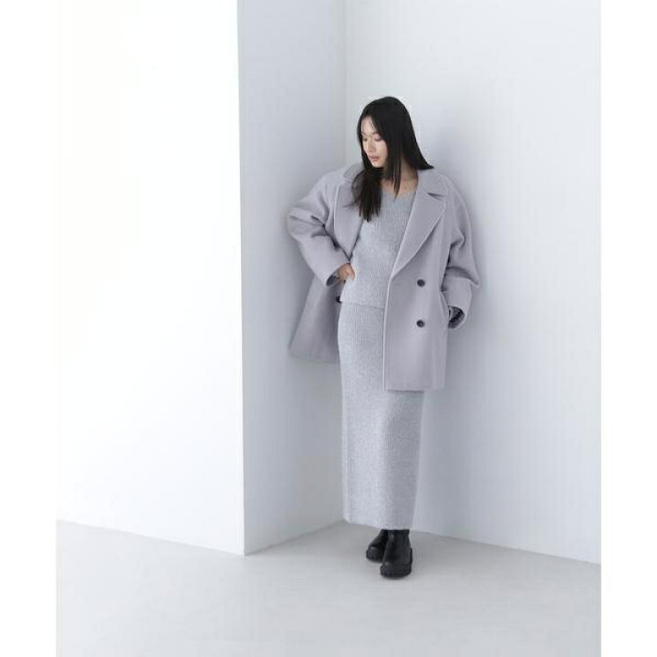 楽天市場】ダブルブレストフォルムミドルコート 24AW／ナチュラル 
