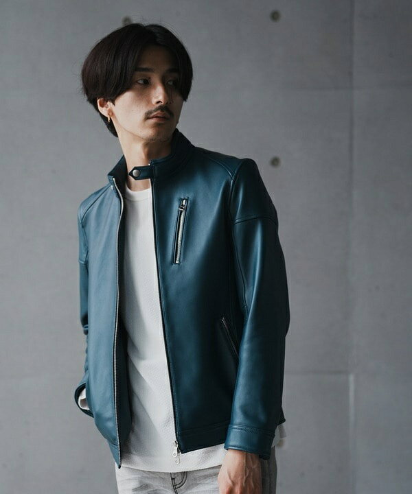 楽天市場】SHEEP LEATHER/シープレザー シングルライダースジャケット 