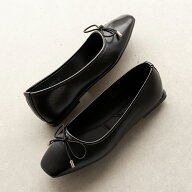 スクエアヒール リボンパンプス / バレエシューズ ballet shoes／シュベック（SVEC）