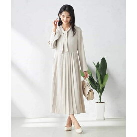 【洗える】ボウタイプリーツワンピース／アー・ヴェ・ヴェ（a.v.v）