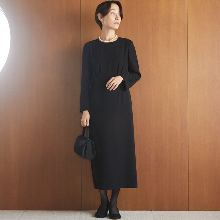 楽天市場】【喪服・礼服】ジョーゼットワンピース/ブラックフォーマル 