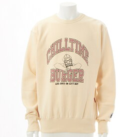 【裏起毛×本体綿100％】チルタイム 裏起毛 クルー スウェット バーガー／クリフメイヤー（KRIFF MAYER）