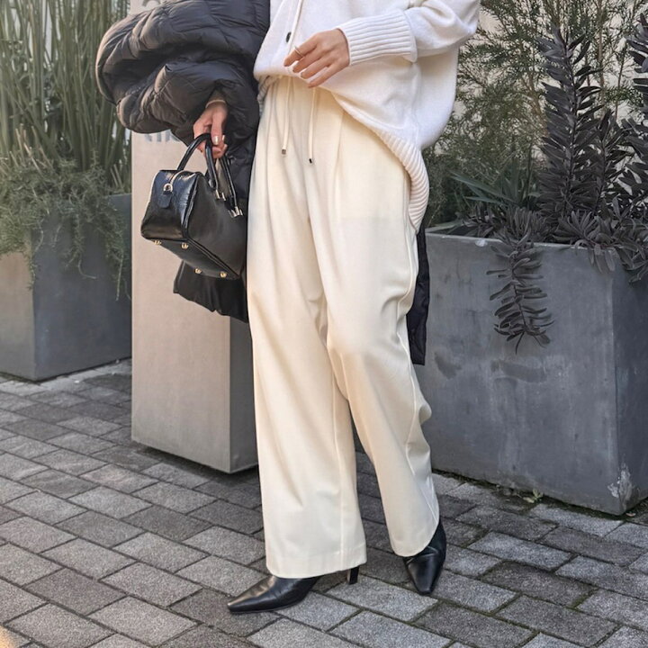 楽天市場】ウォッシャブル裏起毛イージーワイドパンツ／ノーリーズ 