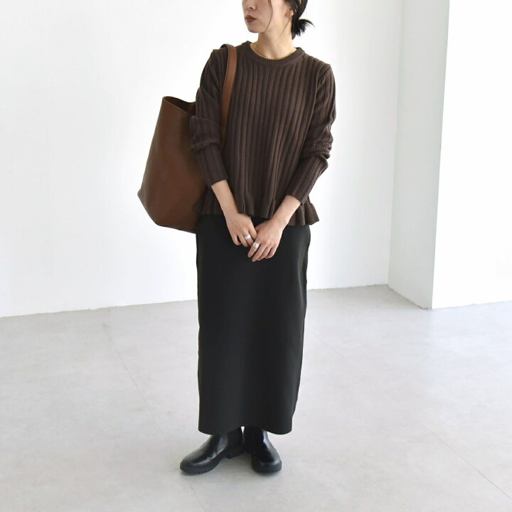 楽天市場】quaranciel:〈手洗い可能〉ファインウール ワイド リブ 