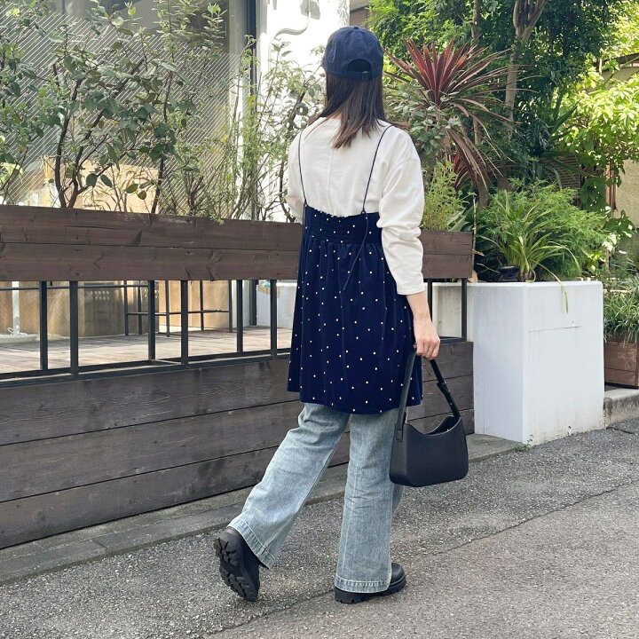 楽天市場】《セットアップ対応》ベロアドット刺繍キャミブラウス 
