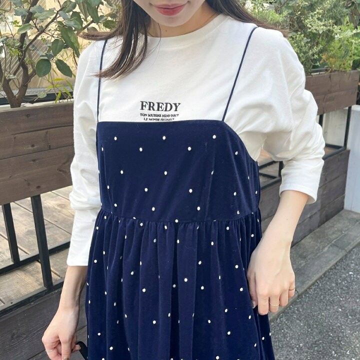 楽天市場】《セットアップ対応》ベロアドット刺繍キャミブラウス 
