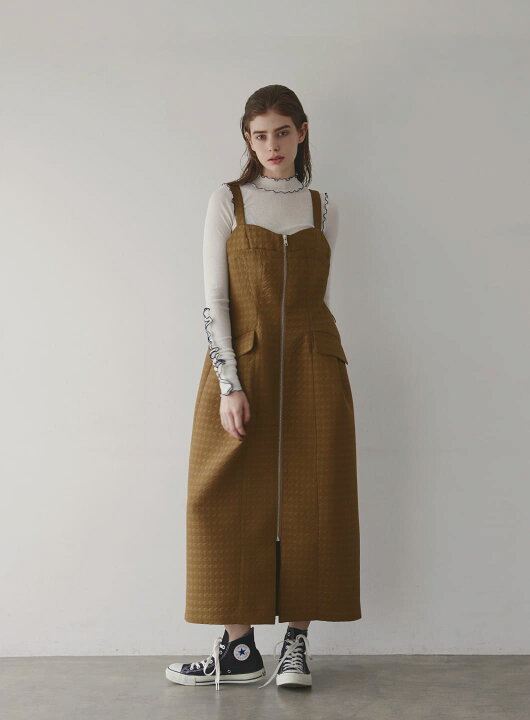 楽天市場】千鳥ジャガードジップワンピース／コエル（COEL） : 丸井  