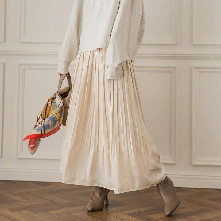 楽天市場】【WEB限定】ピーチサテンプリーツスカート≪手洗い可能  