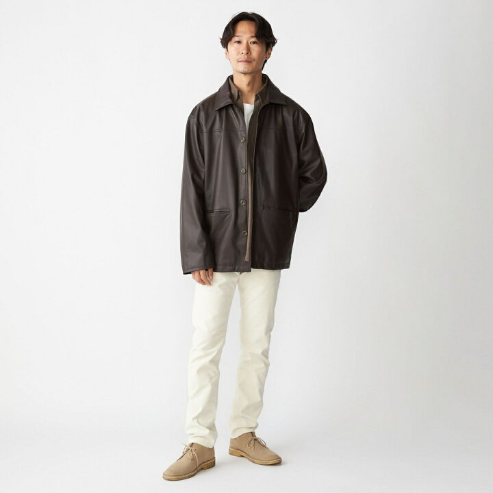 楽天市場】BENCH MARKING SHIRT: フェイクレザー カーコート／シップス 