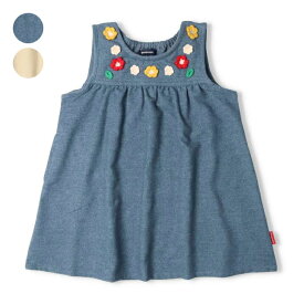 お花モチーフ付きジャンパースカート・ジャンスカ／ムージョンジョン（moujonjon）