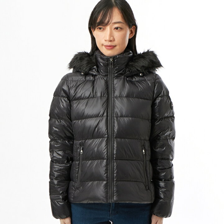 楽天市場】イミテーションファー付きグロスダウンジャケット／トミー  