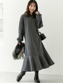 【サイズ展開あり】裏起毛ソフトスウェットマーメイドワンピース《低身長・高身長向け》／フィフス（fifth）