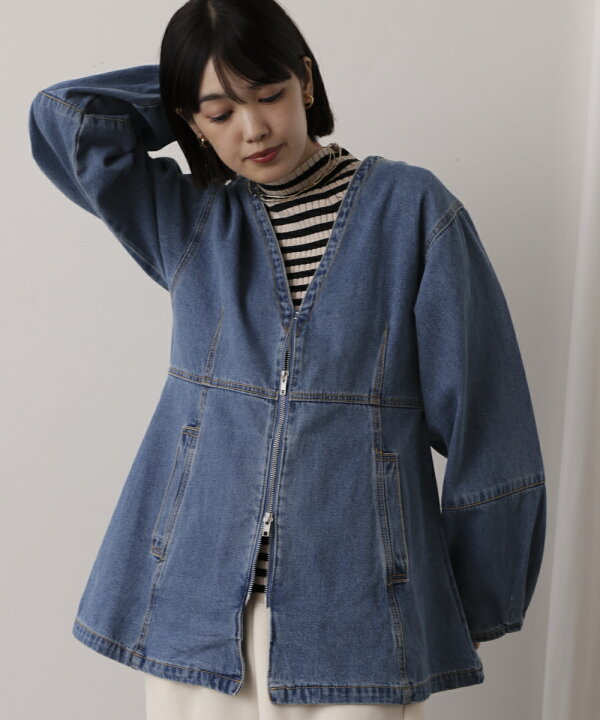 ニットドッキングデニムジャケット | ブージュルード(Bou Jeloud) | マルイウェブチャネル デニムジャケット　ブージュルード(Bou Jeloud)