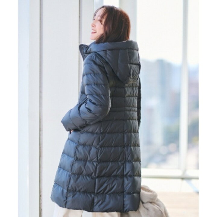 楽天市場】【撥水洗えるすっきり】ロング丈タフタダウンコート／アン 