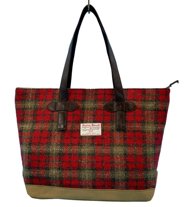楽天市場】Harris Tweed ハリスツイードxパラフィン帆布の横型トート 