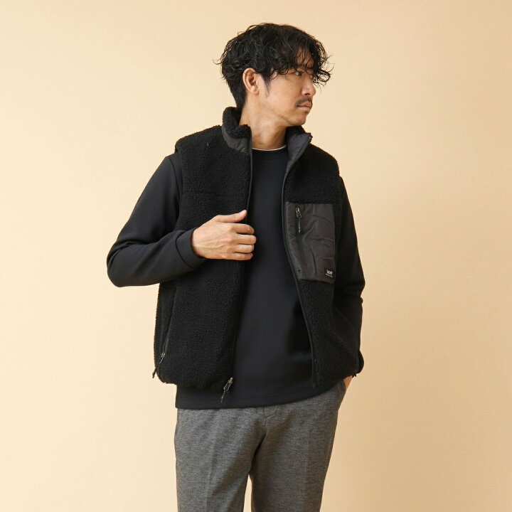 楽天市場】【TAION/タイオン】リバーシブル ボア×ダウンベスト 24AW 
