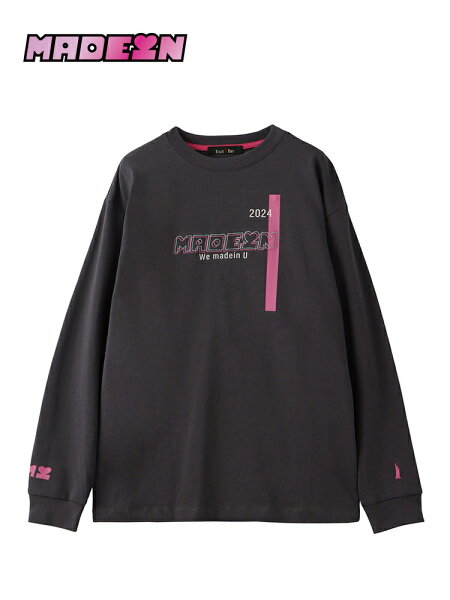 【MADEIN】プリントロングTシャツ【スクール】【学生】【通学】【学校】／イーストボーイ（EAST BOY）