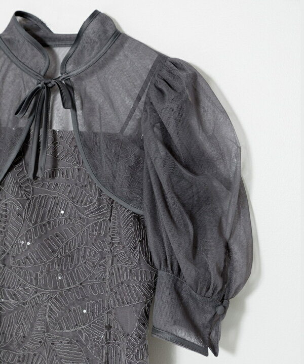 楽天市場】スパンコールボタニカルマーメイドケープボレロ付き  