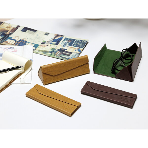 EYEGLASS CASE WOOD DARK BROWN／スロウワー（SLOWER）