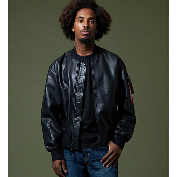ALPHA INDUSTRIES レザージャケット L