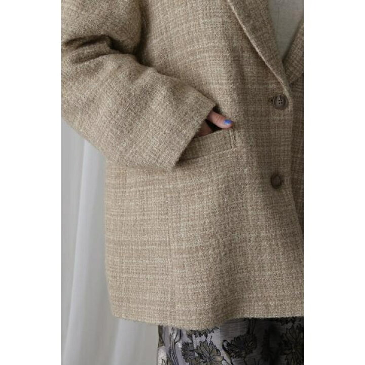 MARC JACOBS ダブルブレスト ロングコート ベルト サイズ4 ツイードの 