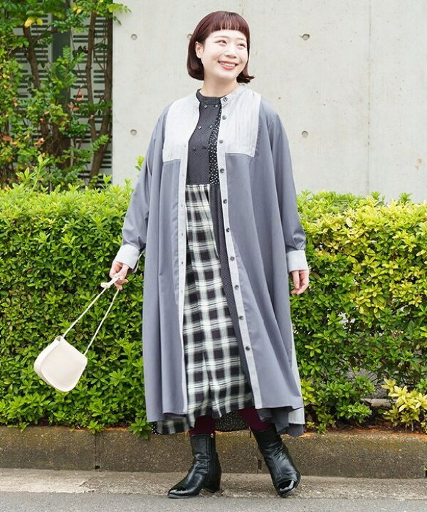 楽天市場】【大きいサイズ】コートっぽくワンピ／アズノゥアズオオラカ 