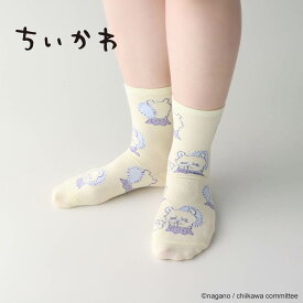 ちいかわ モモンガ総柄 クルー丈 ソックス 靴下 レディース キャラクター 03197010／アニメキャラクター（anime character）