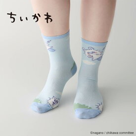 ちいかわ モモンガ 返せッ メッシュ クルー丈 ソックス 靴下 レディース／アニメキャラクター（anime character）