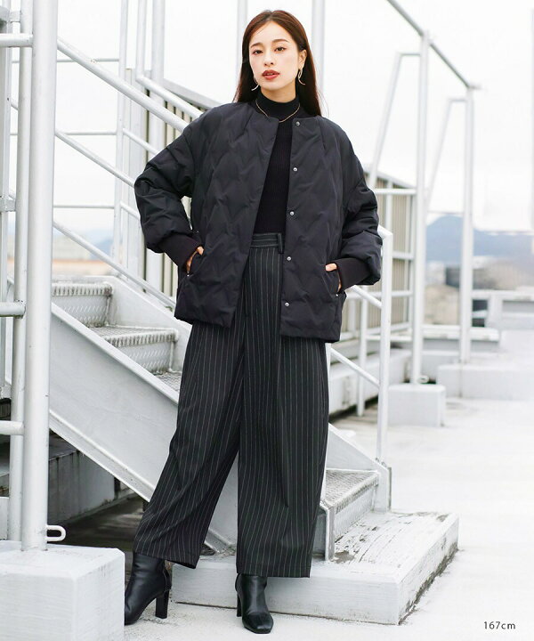 楽天市場】【Emiliyan・撥水加工】袖リブ・ストレッチワッフルダウン 