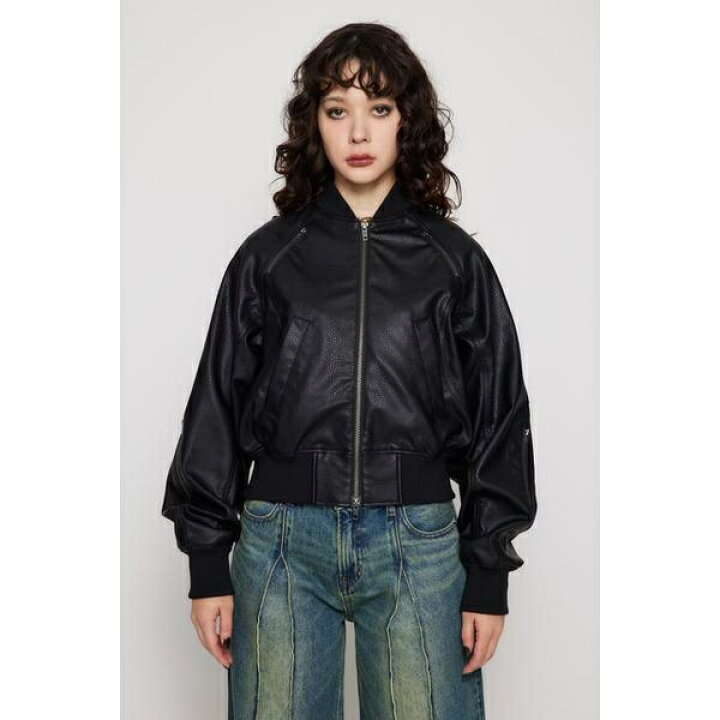 楽天市場】CROPPED FAUX LEATHER ブルゾン／ラグア ジェム（LAGUA GEM 