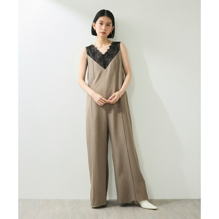 楽天市場】【WEB限定】・【オケージョン】Vネックレースオールインワン 