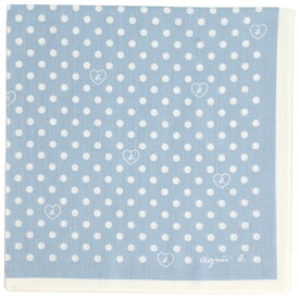 アニエスベー　プリント ハンカチ　ミニハート＆ロゴ　【agnes b】／アニエスベー（agnes b.）