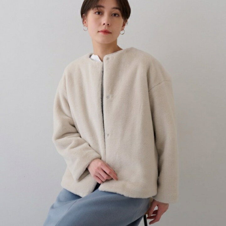 楽天市場】【トレンドコート】大人フェイクファーコート／インディヴィ 