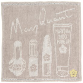 マリークヮント　ミニ　タオルハンカチ　コスメ柄　【MARY QUANT　マリークワント】／マリークワント（MARY QUANT）