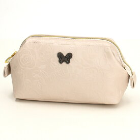 アナスイ　ポーチ　ローズ柄　型押し　【ANNA SUI】／アナ スイ（ANNA SUI）