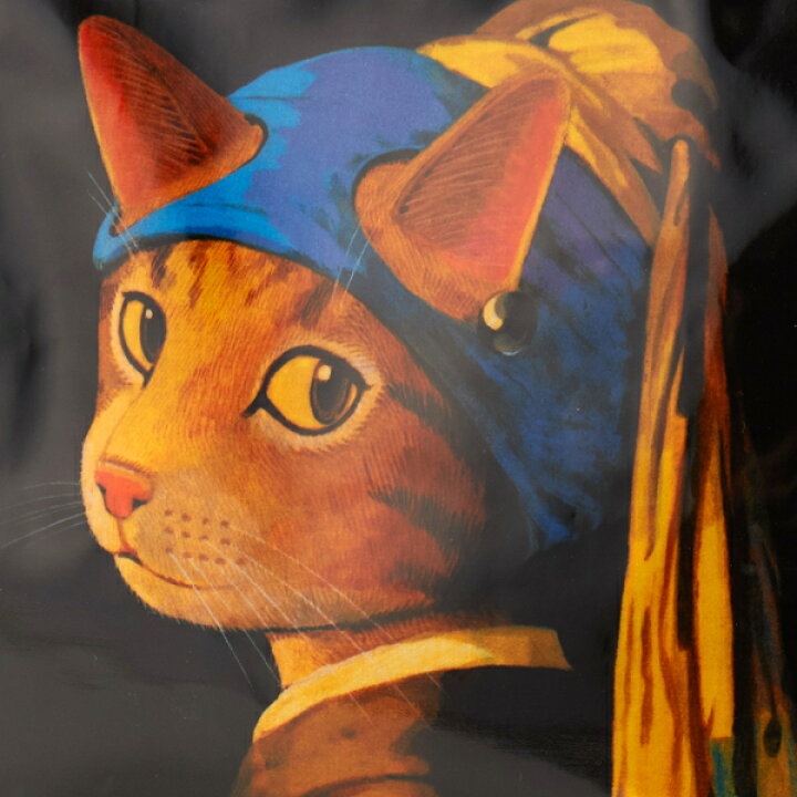 楽天市場】キャットアート ランチトートバッグ 真珠のイヤリングをした 