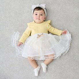 チュールスカート＋ロンパースセット／プティマイン（petit main）