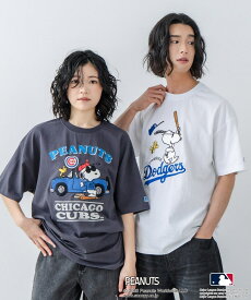【PEANUTS×MLB 】オリジナルデザイン Tシャツ／ジーンズメイト（JEANS MATE）