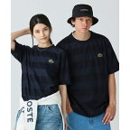 オーバーサイズ パイル地切り替え同色ボーダーTシャツ／ラコステ（LACOSTE）
