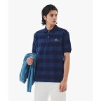 パイル地切り替え同色ボーダーポロシャツ／ラコステ（LACOSTE）