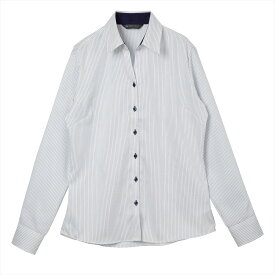 【超形態安定】 スキッパー 長袖 形態安定 綿100% レディースシャツ／ブリックハウス（BRICKHOUSE）