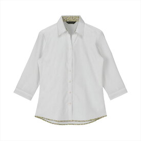 【透け防止】 スキッパー 七分袖 形態安定 レディースシャツ／ブリックハウス（BRICKHOUSE）