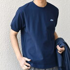 【SHIPS any別注】LACOSTE: ワンポイント ロゴ ピケ クルーネック Tシャツ 25S／シップス エニィ（SHIPS any）