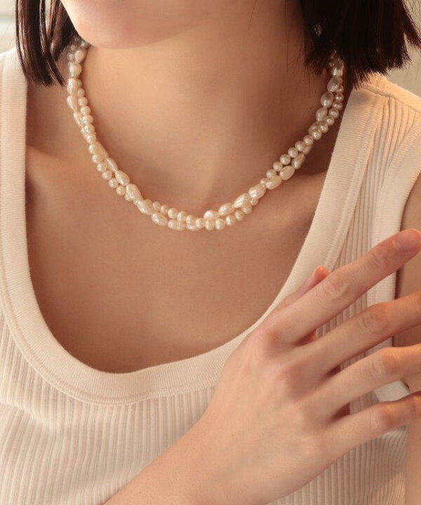 楽天市場】beau temps K14GF 淡水パールバロックショートネックレス 