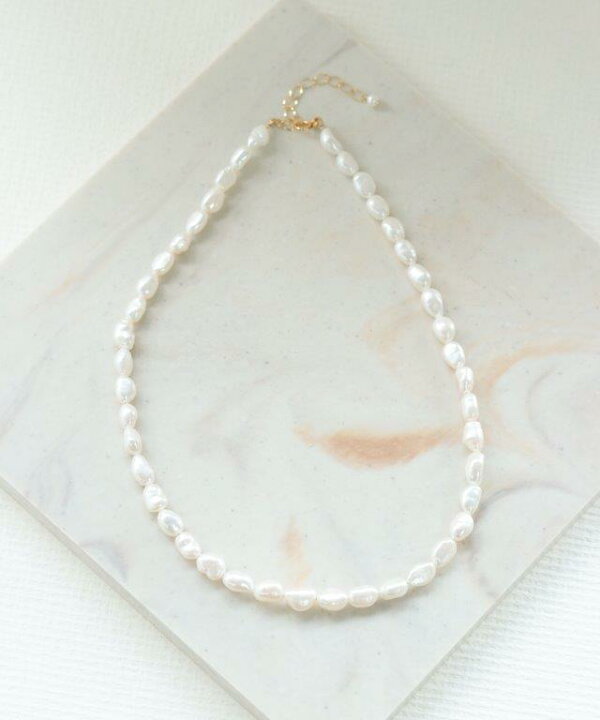 楽天市場】beau temps K14GF 淡水パールバロックショートネックレス 